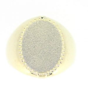 Oval Signet with Beaded Edges Gents Ring 10KT *Engravable **CLEARANCE-FINAL SALE**