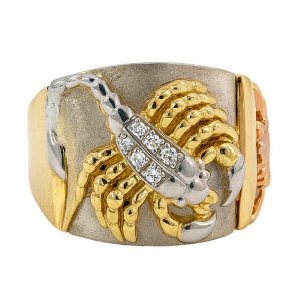 Scorpion with Cubic Zirconia Gents Ring 10KT TC/20MM SIZE 10.5  *CLEARANCE-FINAL SALE*