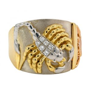 Scorpion with Cubic Zirconia Gents Ring 10KT TC/20MM SIZE 10.5  *CLEARANCE-FINAL SALE*