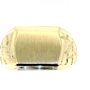 Signet with Nugget Texture Shank Gents Ring 10KT/*Engravable