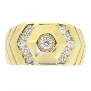 Cubic Zirconia Octagonal Gents Ring 10KT   *CLEARANCE-FINAL SALE*