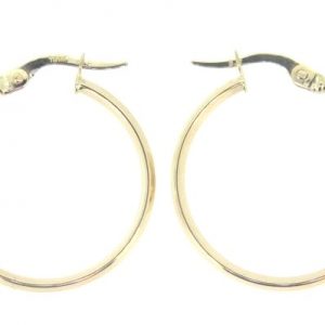 Knife Edge Hoop Earrings Italian 10KT/23MM     *FINAL SALE*