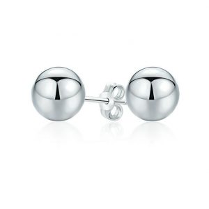 7MM High Polish Ball Studs 10KT WG    *FINAL SALE*