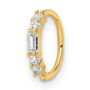 Cubic Zirconia Ear Cuff 14KT