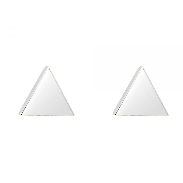 Triangle Stud Earrings 10KT WG/6MM    **FINAL SALE**