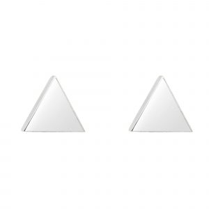Triangle Stud Earrings 10KT WG/6MM    **FINAL SALE**