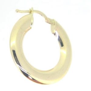 2x5mm Flat Edge Tube Hoop Earrings 10KT/24MM     *FINAL SALE*