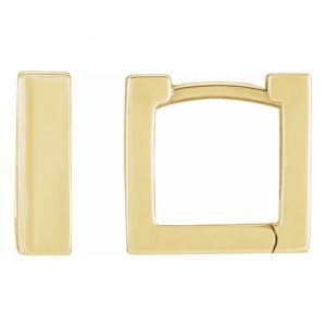 2MM Square Huggie Hoop Earrings 10KT/12MM      *FINAL SALE*