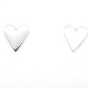Heart Stud Earrings 10KT WG    *FINAL SALE*