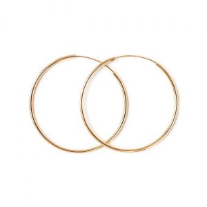 1MM Tube Sleeper Hoop Earrings 10KT/21MM   *FINAL SALE*
