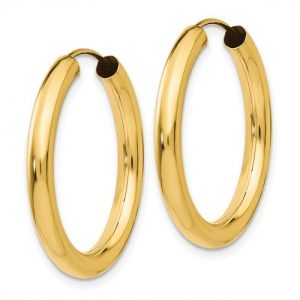 2MM Tube Flex Sleeper Hoop Earrings 10KT/20MM  *FINAL SALE*