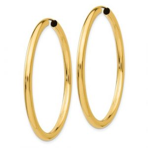 2MM Tube Flex Sleeper Hoop Earrings 10KT/40MM   *FINAL SALE*
