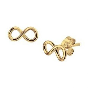 Infinity High Polish Stud Earrings 10KT/11MM    *Final Sale*