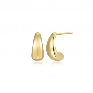 Sculpted High Polish Curved Stud Earrings 10KT/10MM     *FINAL SALE*