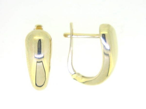 Tapered Dome Chunky Hinged Earrings 10KT/18MM   *FINAL SALE*