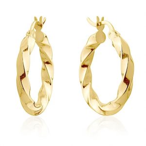 4MM Twist Tube Hoops 10KT/20MM   *FINAL SALE*