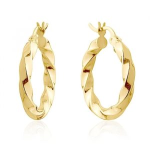 4MM Twist Tube Hoops 10KT/20MM   *FINAL SALE*