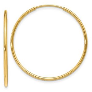 1.5MM Tube Flex Sleeper Hoop Earrings 10KT/60MM   *FINAL SALE*