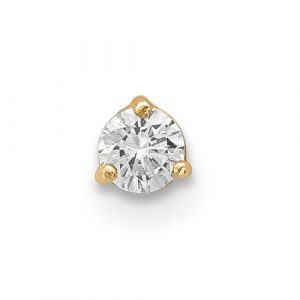 3.5MM Cubic Zirconia Labret 18 Gauge Body Jewellery 14KT  *FINAL SALE*