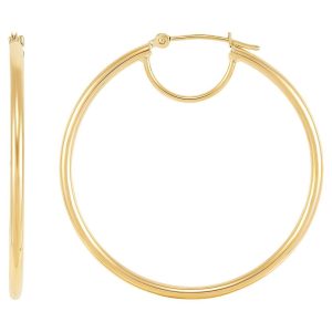 2MM Tube Hoop Earring Italian 10KT/65MM    *FINAL SALE*