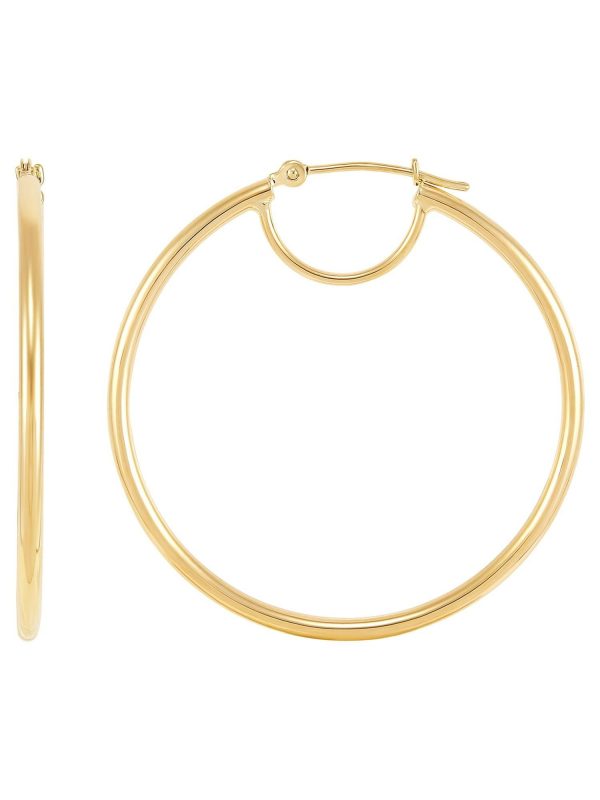 2MM Tube Hoop Earring Italian 10KT/65MM    *FINAL SALE*