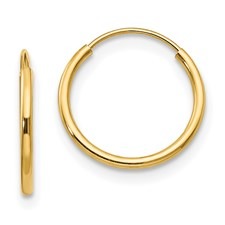 18 Gauge Tube Hoop Body Jewellery 14KT/9MM     **FINAL SALE**