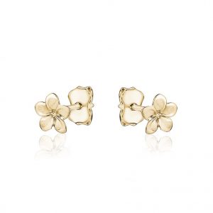 Hibiscus Flower Stud Earrings 10KT/6MM    *FINAL SALE*