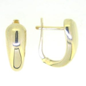Tapered Dome Chunky Hinged Earrings 10KT/18MM   *FINAL SALE*