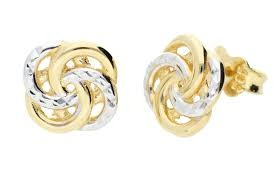 Celtic Knot Stud Earrings 10KT TT/9MM   *FINAL SALE*