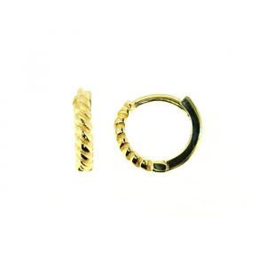 2MM Cable Twist Baby Size Huggie Hoop Earrings 10KT/11MM   *FINAL SALE*