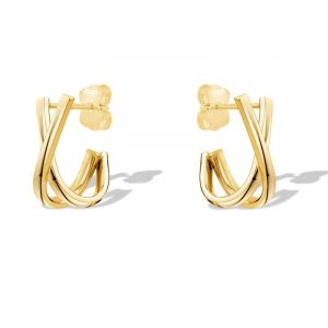 Criss Cross X Stud Earrings 10KT/15MM   *FINAL SALE*