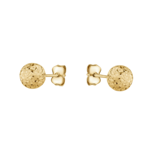 6MM D.Cut Ball Stud Earrings 10KT  *FINAL SALE*