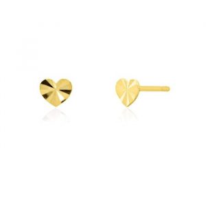 Heart Sun Burst Stud Earrings 10KT/6MM  *FINAL SALE*