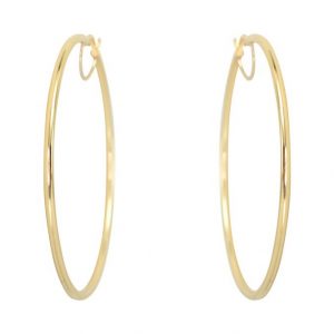 2MM Tube Hoop Earrings 10KT/50MM   *FINAL SALE*