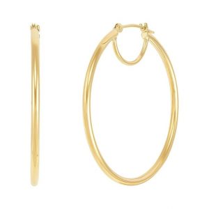 2MM Tube Hoop Earrings 10KT/50MM   *FINAL SALE*