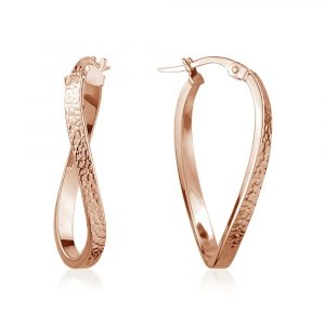 3MM D.Cut Figure 8 Hoops 10KT PK/28MM