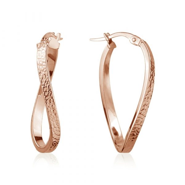 3MM D.Cut Figure 8 Hoops 10KT PK/28MM