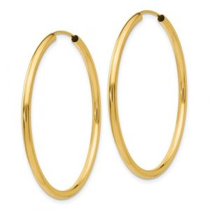 1.5MM Tube Flex Sleeper Hoop Earrings 10KT/40MM  *Final Sale*