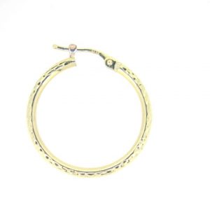 2mm D.Cut Knife Edge Tube Hoop Earrings 10KT/18MM    *FINAL SALE*