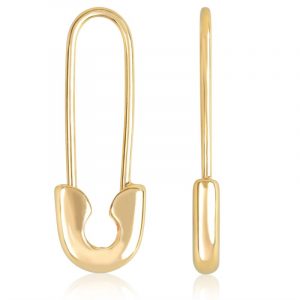 Plain Safety Pin Earrings 10KT   *FINAL SALE*