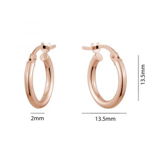 2MM Tube Hoops 10KT PK/13.5MM  *FINAL SALE*