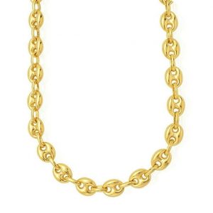 20" Puffed Mariner Link Chain 10KT/4.8MM