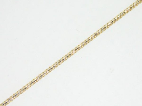 22" D.Cut Mini Franco Link Chain Italian 14KT TT/1MM