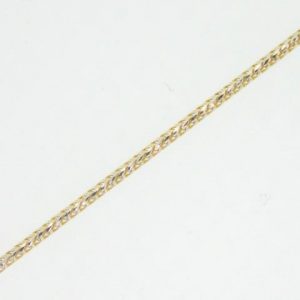 22" D.Cut Mini Franco Link Chain Italian 14KT TT/1MM