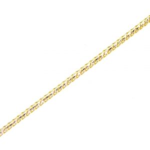 22" D.Cut Mini Franco Link Chain Italian 14KT TT/1MM