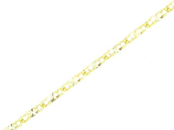 18" D.Cut Fine Star Link Chain Italian 10KT/.95MM