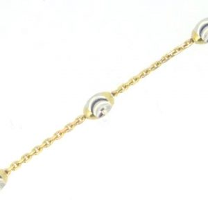24" D.Cut Satellite Bead Link Chain Italian 10KT TT/2.5MM