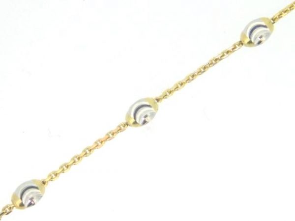 16-18" Adjustable D.Cut Satellite Bead Link Chain Italian 10KT TT/2.5MM