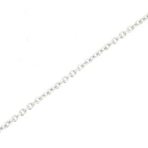 18"  Rolo Link Chain Italian 14KT WG/1MM
