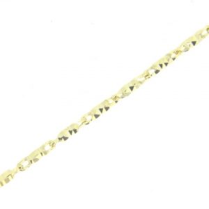 20" D.Cut Pineapple Link Chain Italian 10KT TT/1.3MM